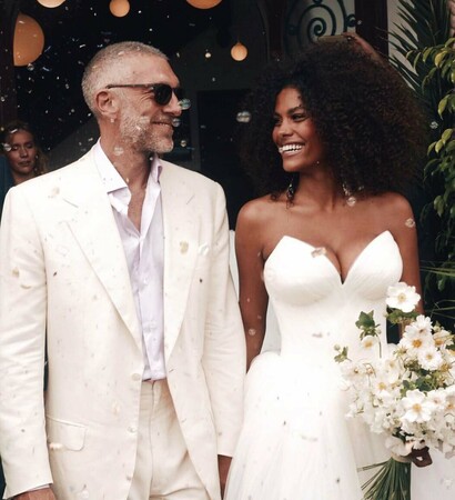 tina kunakey and Vincent Cassel