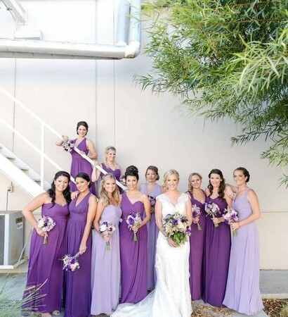 purple, wedding goals and squad