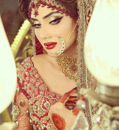pakistani bride, bridal makeup and indian bride
