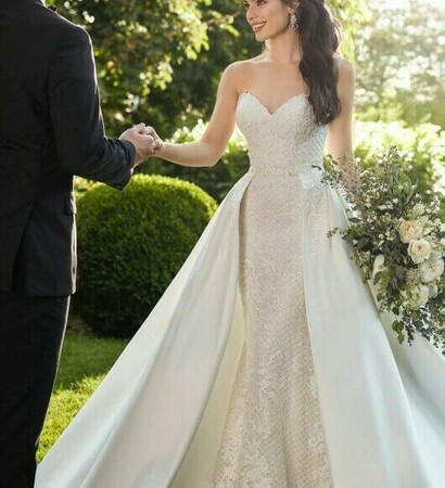 wedding dress, fashion and couple