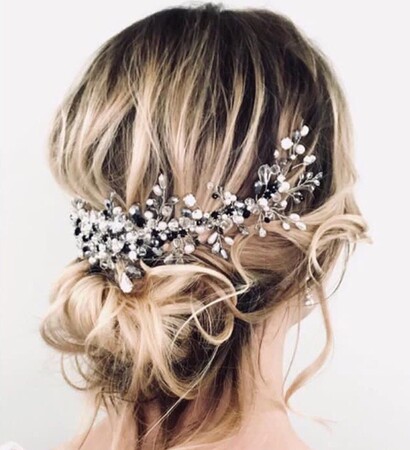 blonde, updo and peinado