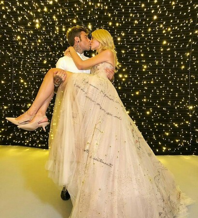fedez, wedding dress and bride