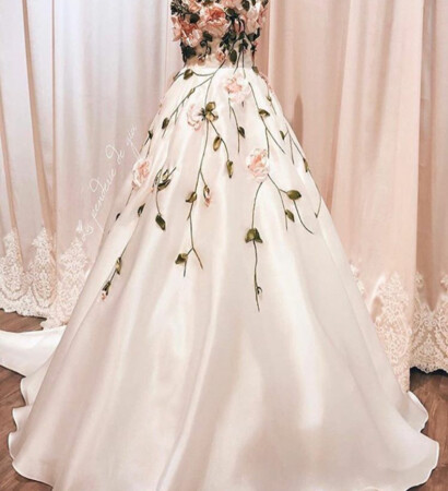 dress, Fleurs and flowers