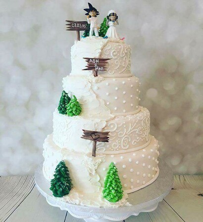 dragon ball z, wedding goals and cake