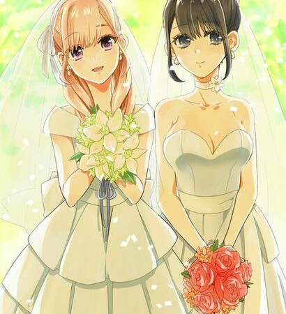 wedding dress, ririna and anime
