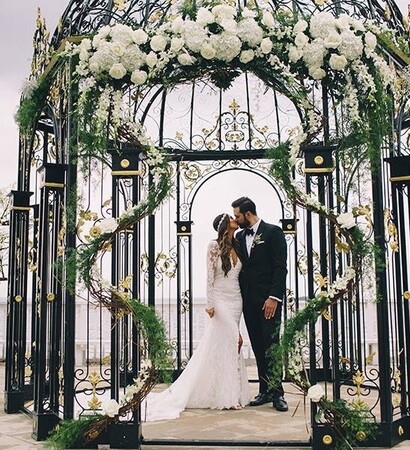 flowers, cage and bride