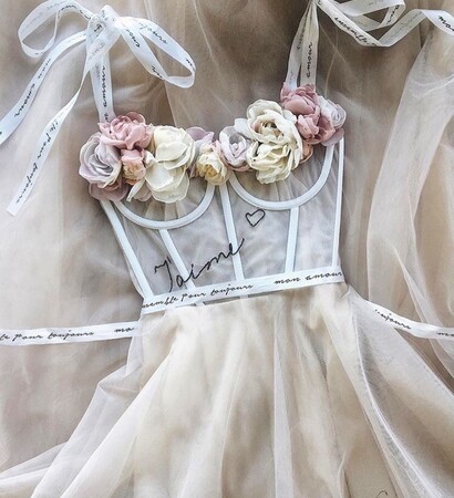 flowers, white and dress