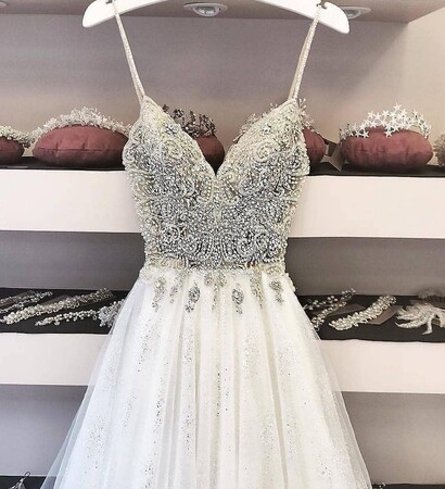 wedding dress, silver dress and sparkle