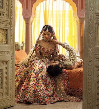 couple, dress and pose