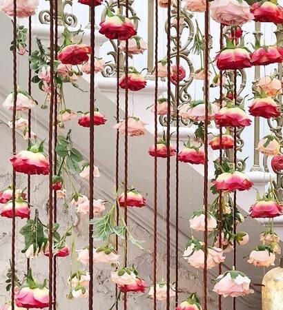 decoration, roses and backdrop