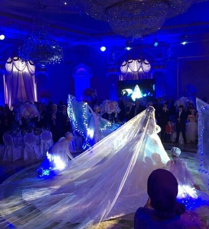 bride, glamour and weddingdress