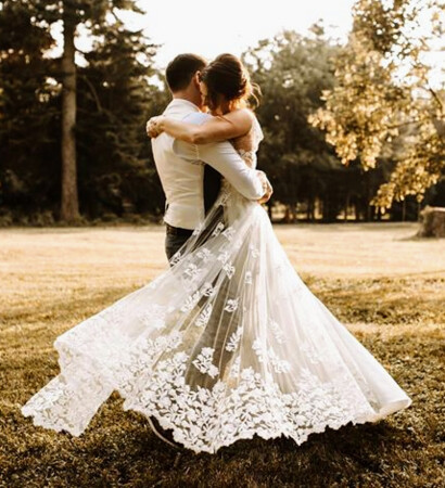 romantic, dress and bride