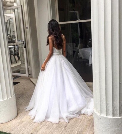 model, glam and dress