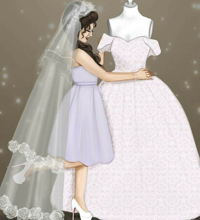 heart, bride and beauty