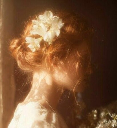 boho wedding, ginger and hair