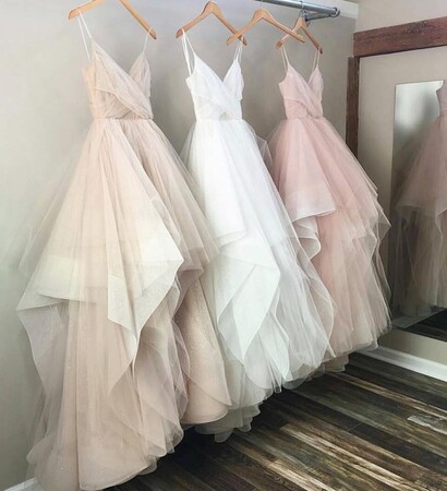 pink, chandon gown and white