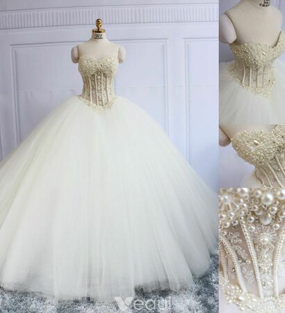 beading pearl, luxury wedding dress and wedding dresses 2019