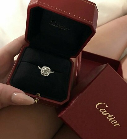diamond, cartier and ring