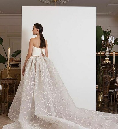 gown, azzi and osta and wedding dress