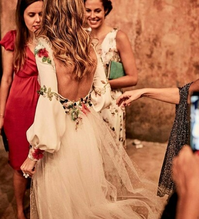 happiness, wedding dress and people