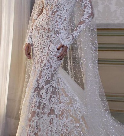wedding dress lace and en