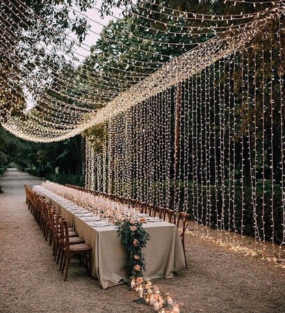 wedding day, outside and candles