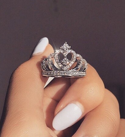 diamonds, nails and crown