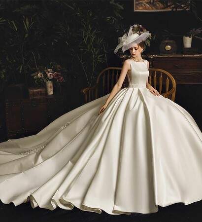 bride, girl and wedding dresses 2019