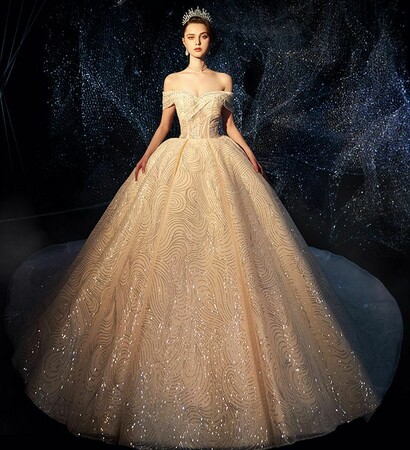 bridal, gorgeous wedding dress and glitter wedding dress