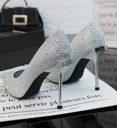 wedding pumps, rhinestone and sparkly