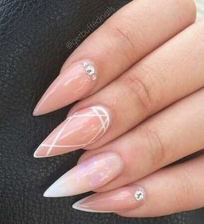 girly, wedding nails and girl