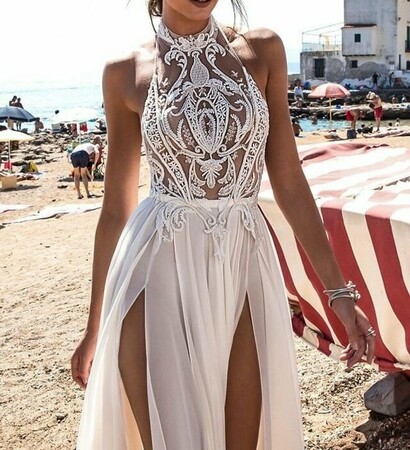 dress, girl and sun