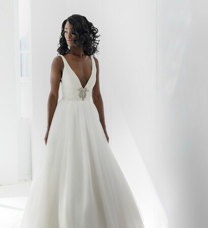 dress, bridal and simple