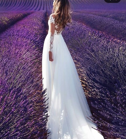 dress, long and white