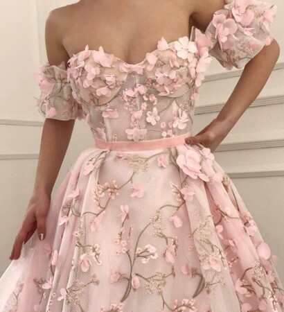 flowers, girl and Prom