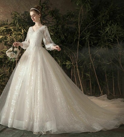 bridal, girl and bridal gown