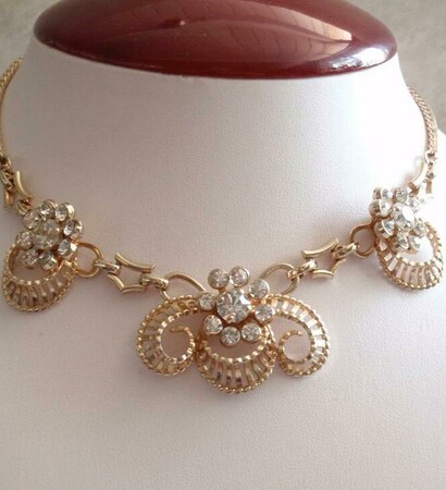 bridal wedding piece, gold tone necklace and etsy