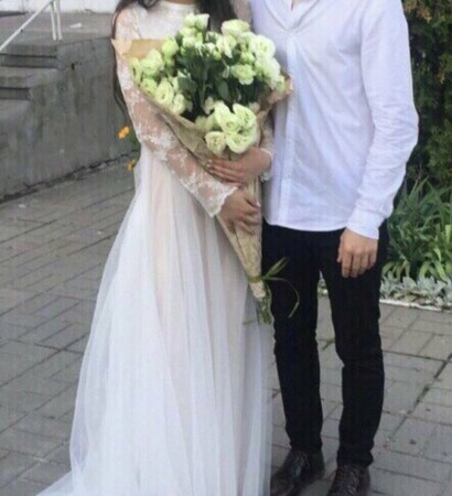 bride, couple and love