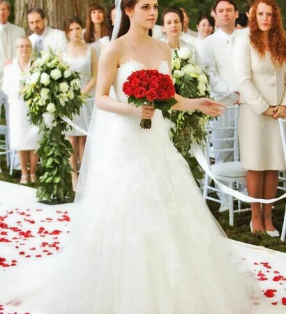 wedding dress, kristen stewart and crepusculo