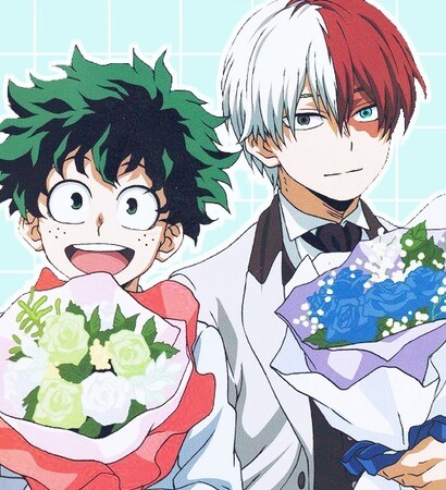 izuku midoriya, mha and flower