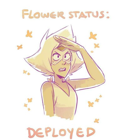 steven universe, crystal gem and flowers