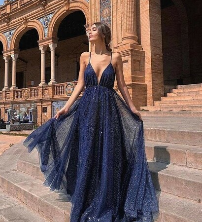 Prom, dress and blue