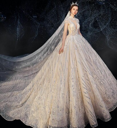 sparkly wedding dress, tulle wedding gown and bridal