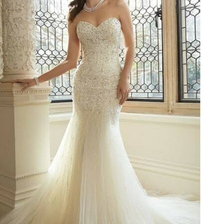 beauty, wedding dress and party
