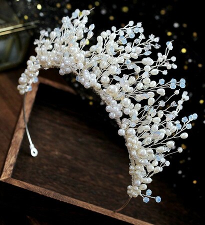 pearl tiara, tiara and bridal hair accessories