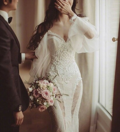 bridal, wedding dress and bride