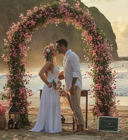 beach, wedding goals and flower crown