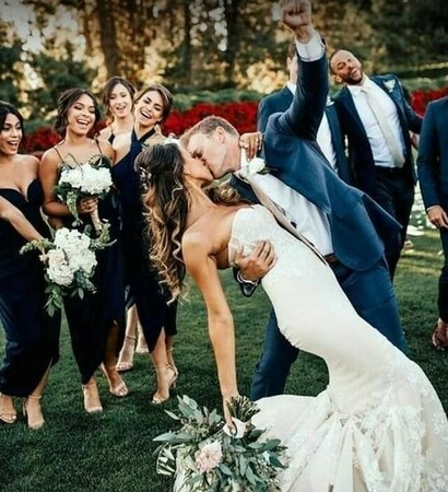 groom, kiss and wedding goals