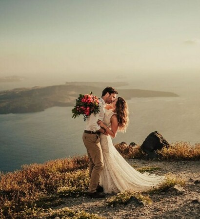 santorini, love and bride