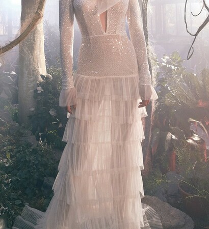 bride, dress and translucent